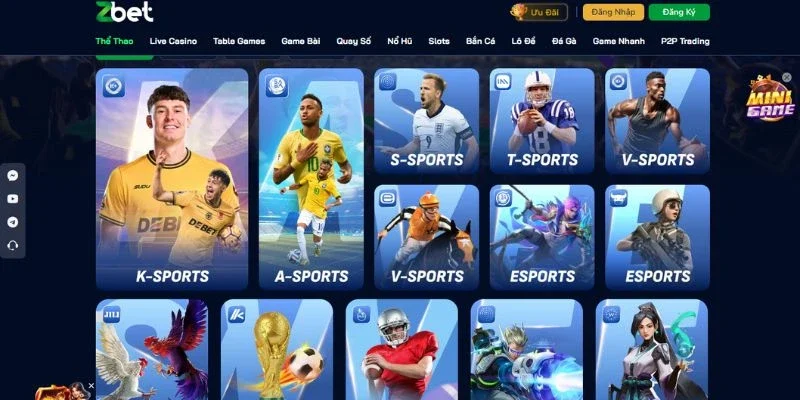 Sảnh thể thao hấp dẫn